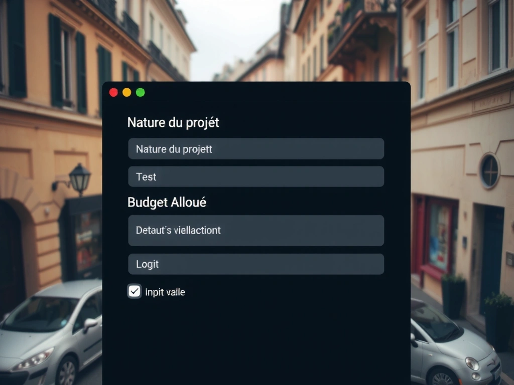 Capture du formulaire de brief